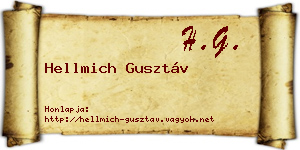 Hellmich Gusztáv névjegykártya