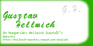 gusztav hellmich business card